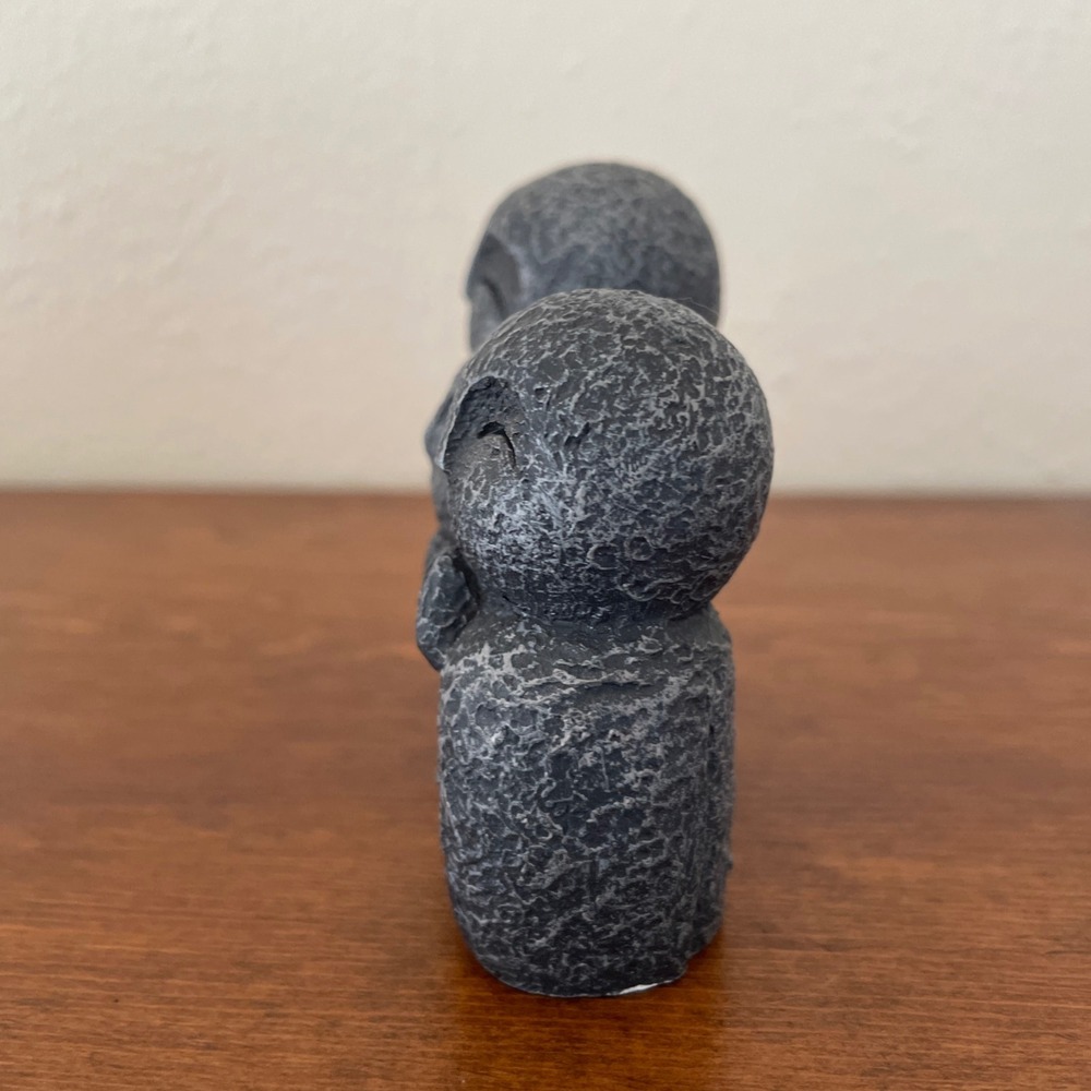 Summit Collection 3 smiling Jizo Monk sculpture figurine gray resin‎ - Picture 4 of 5